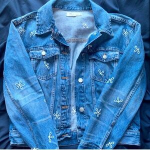 Madewell Daisy Embroidered Jean Jacket